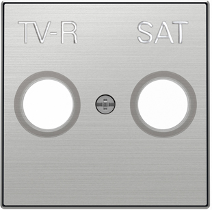 8550.1 AI Накладка для TV-R/ SAT розетки Нержавеющая сталь , ABB фото
