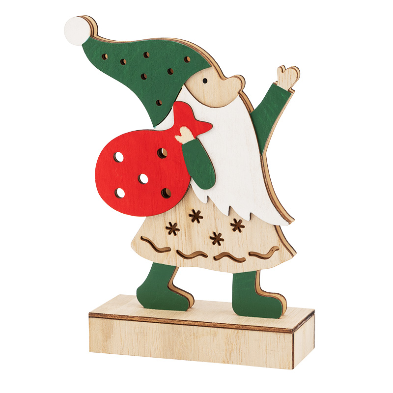 Деревянная фигурка с подсветкой Дед Мороз 18 см NEON-NIGHT NEON-NIGHT 504-016 фото