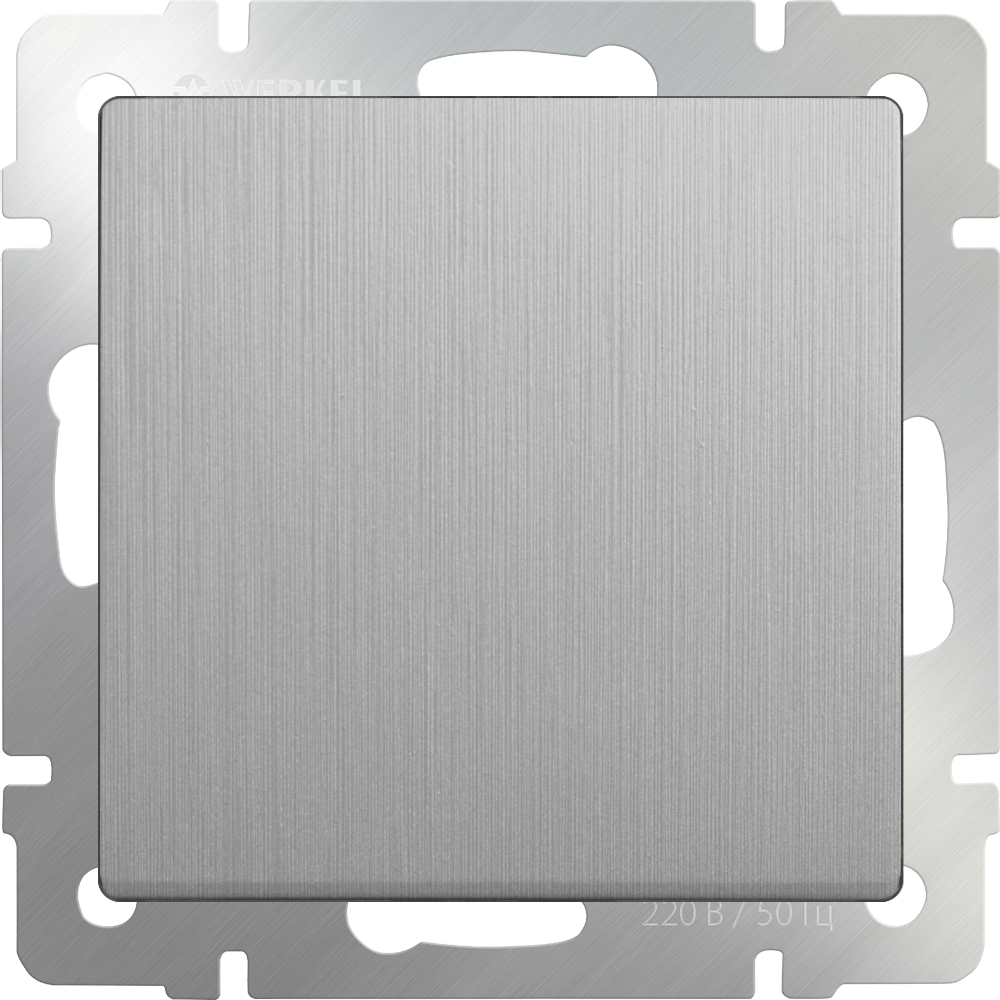 W1112009 Выключатель одноклавишный проходной (cеребряный рифленый) Antik Werkel a051348 фото