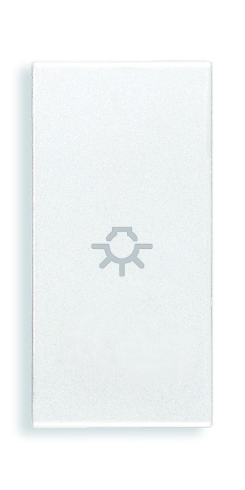 20131.L.B Клавиша для коаксиальных устройств на 1 модуль символом "лампа", белая Vimar Eikon фото