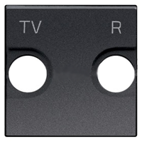 N2250.8 AN Накладка для TV-R розетки, 2-модульная, серия Zenit, цвет антрацит, ABB фото