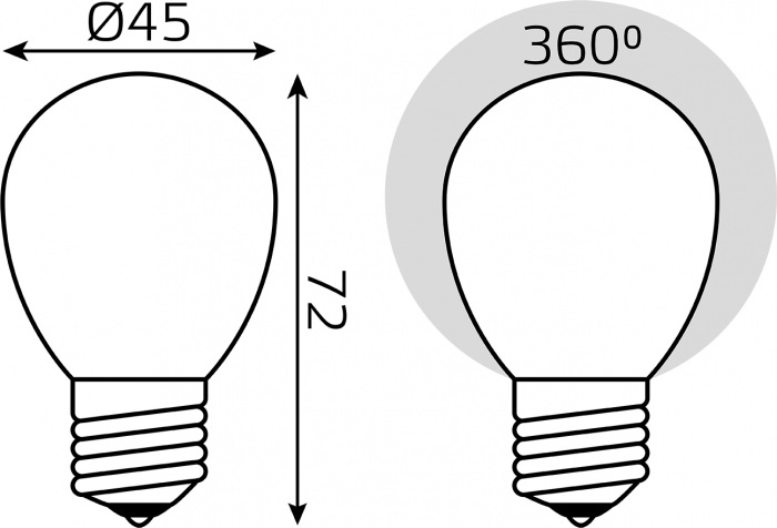 Лампочка светодиодная филаментная 105202209 Gauss фото