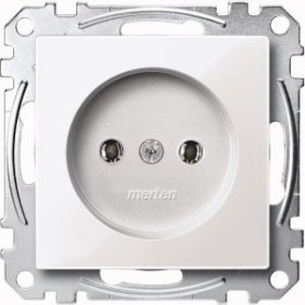 MTN2001-0319 Механизм розетки без заземл.контакта белый Merten фото