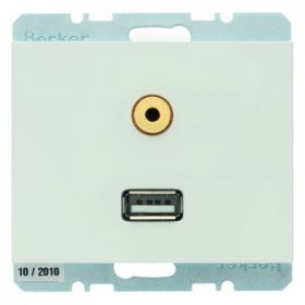 3315397009 BMO USB/3.5mm AUDIO K.1 цвет: полярная белезна Berker фото