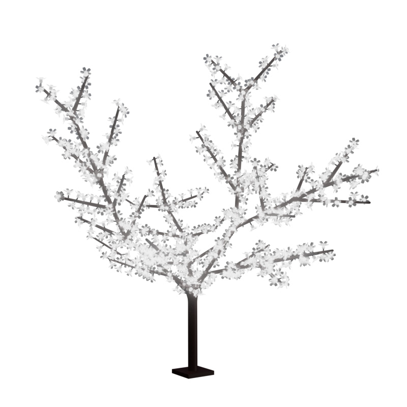 Светодиодное дерево Сакура, высота 2,4 м, диаметр кроны 2,0 м, белые светодиоды, IP65, понижающий трансформатор в комплекте, NEON-NIGHT NEON-NIGHT 531-125 фото