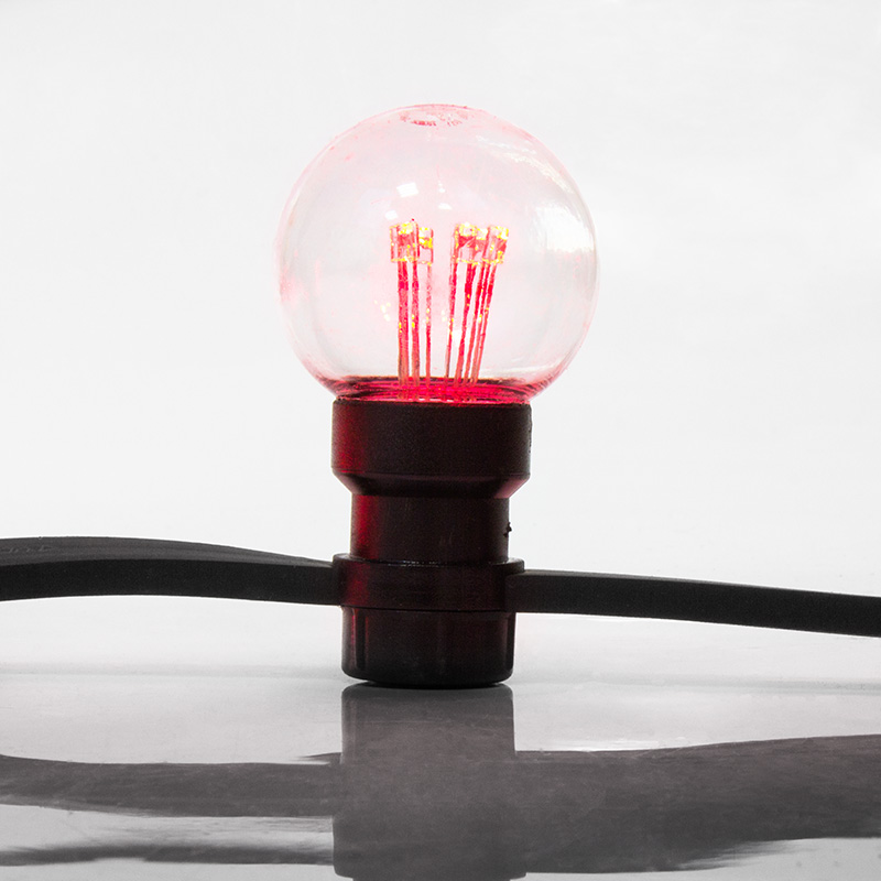 Набор Белт-Лайт 10 м, черный каучук, 30 ламп, цвет Красный, IP65, соединяется NEON-NIGHT 331-322 фото