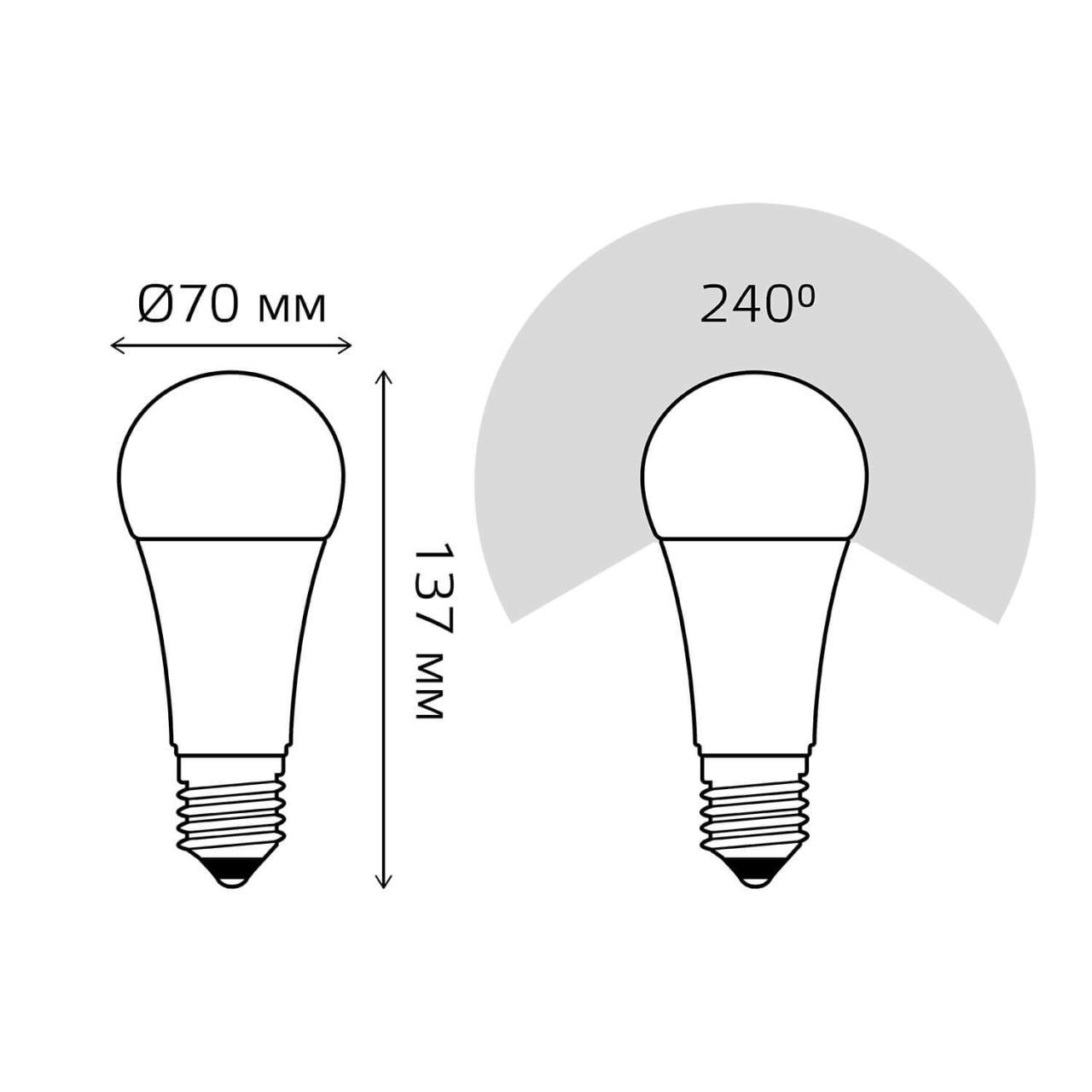 Лампа светодиодная E27 30W 4100K матовая 73229 фото