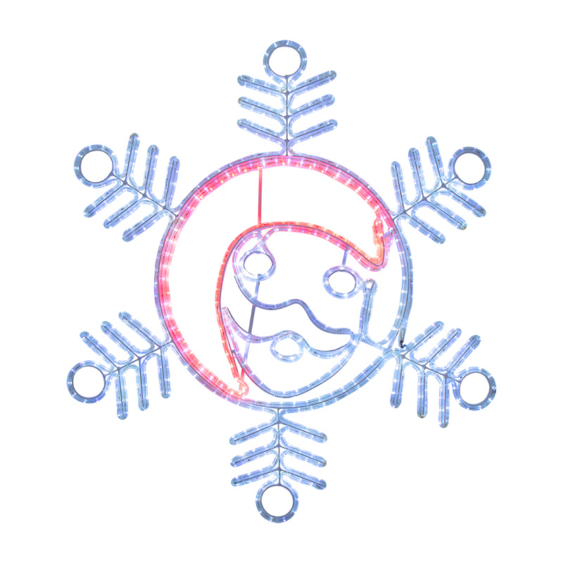 Фигура Снежинка с Дедом Морозом размер 107*95см, 14м дюралайт NEON-NIGHT NEON-NIGHT 501-339 фото