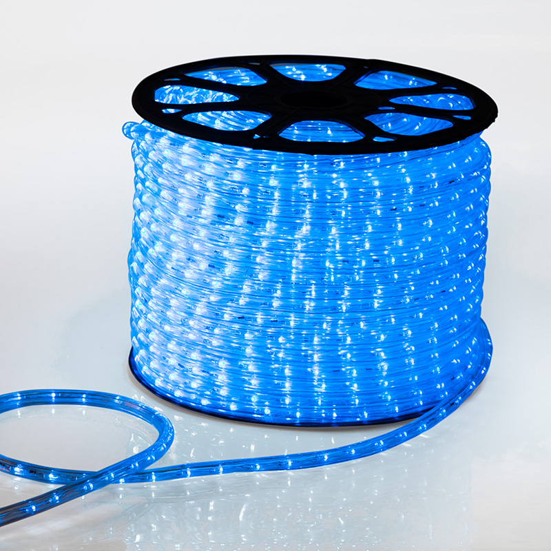 Дюралайт LED, постоянное свечение (2W) - синий, 24 LED/м, 10мм, бухта 100м NEON-NIGHT 121-123-3 фото