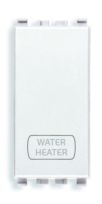 20016.WH.B Выключатель 2p 20ax с индикатором "water/heater" 1m, белый Vimar Eikon фото