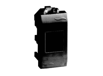 Телефонная розетка RJ-11 (разъем AMP) черная 1 модуль 77644N DKC Brava фото