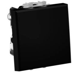 Выключатель двухполюсный одноклавишный модульный Черный матовый 2 модуля DKC Avanti 4412222 фото