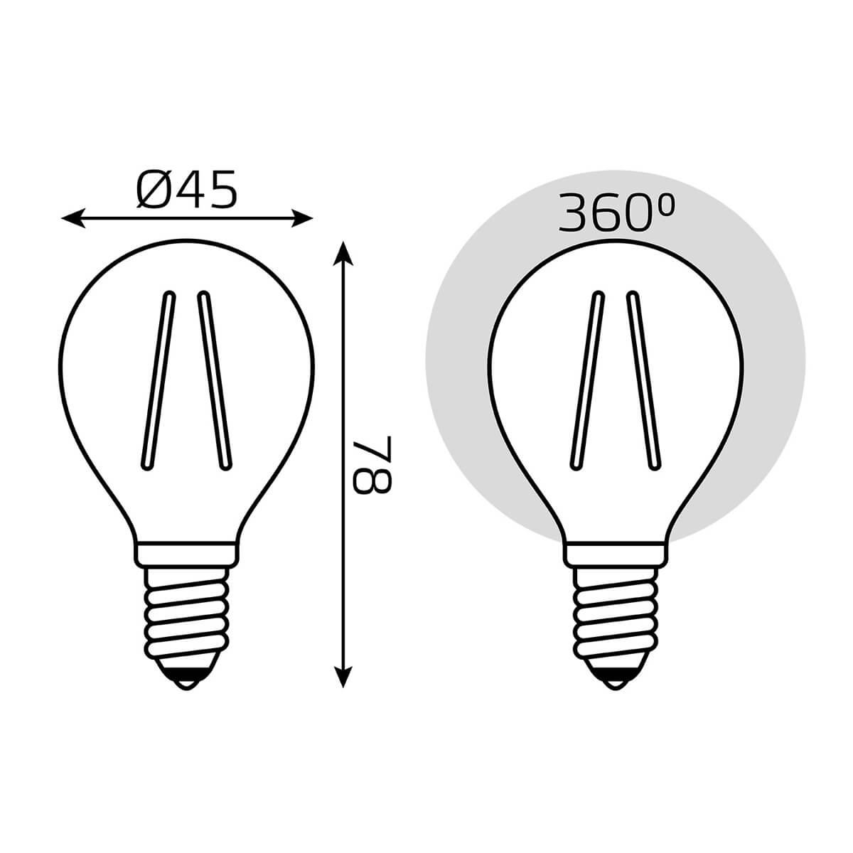 Лампа светодиодная филаментная E14 9W 2700К прозрачная 105801109 фото