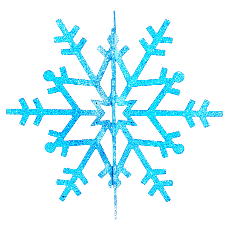 Елочная фигура Снежинка резная 3D, 61 см, цвет синий NEON-NIGHT 502-363 фото