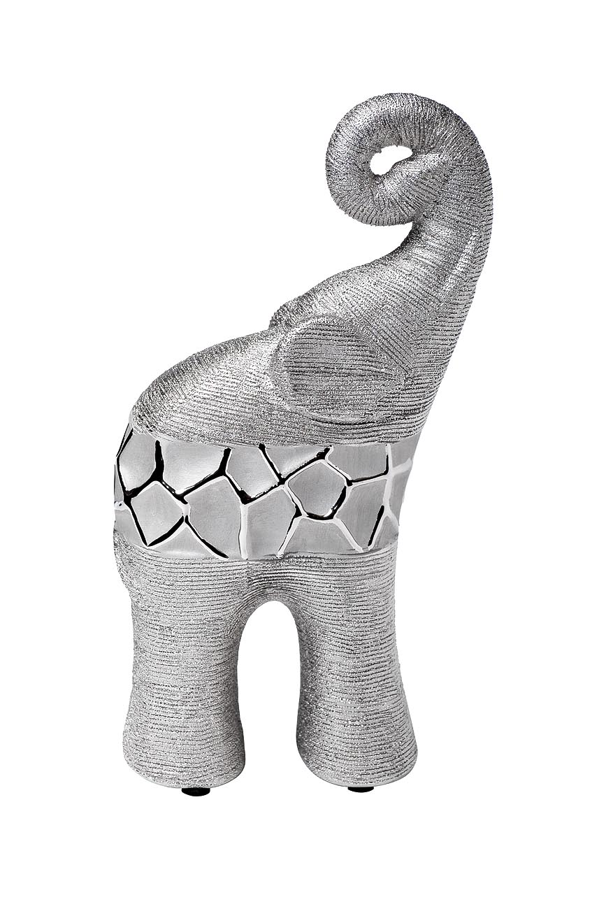 Статуэтка "Слон", цвет серебряный 13*6.8*24.5 Garda Decor 18H2747S-18 фото