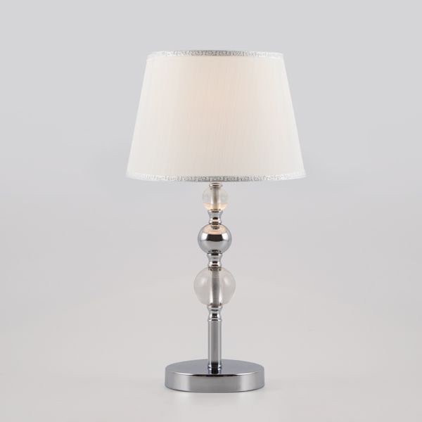 Настольная лампа с абажуром Eurosvet Sortino a045196 01071/1 хром фото