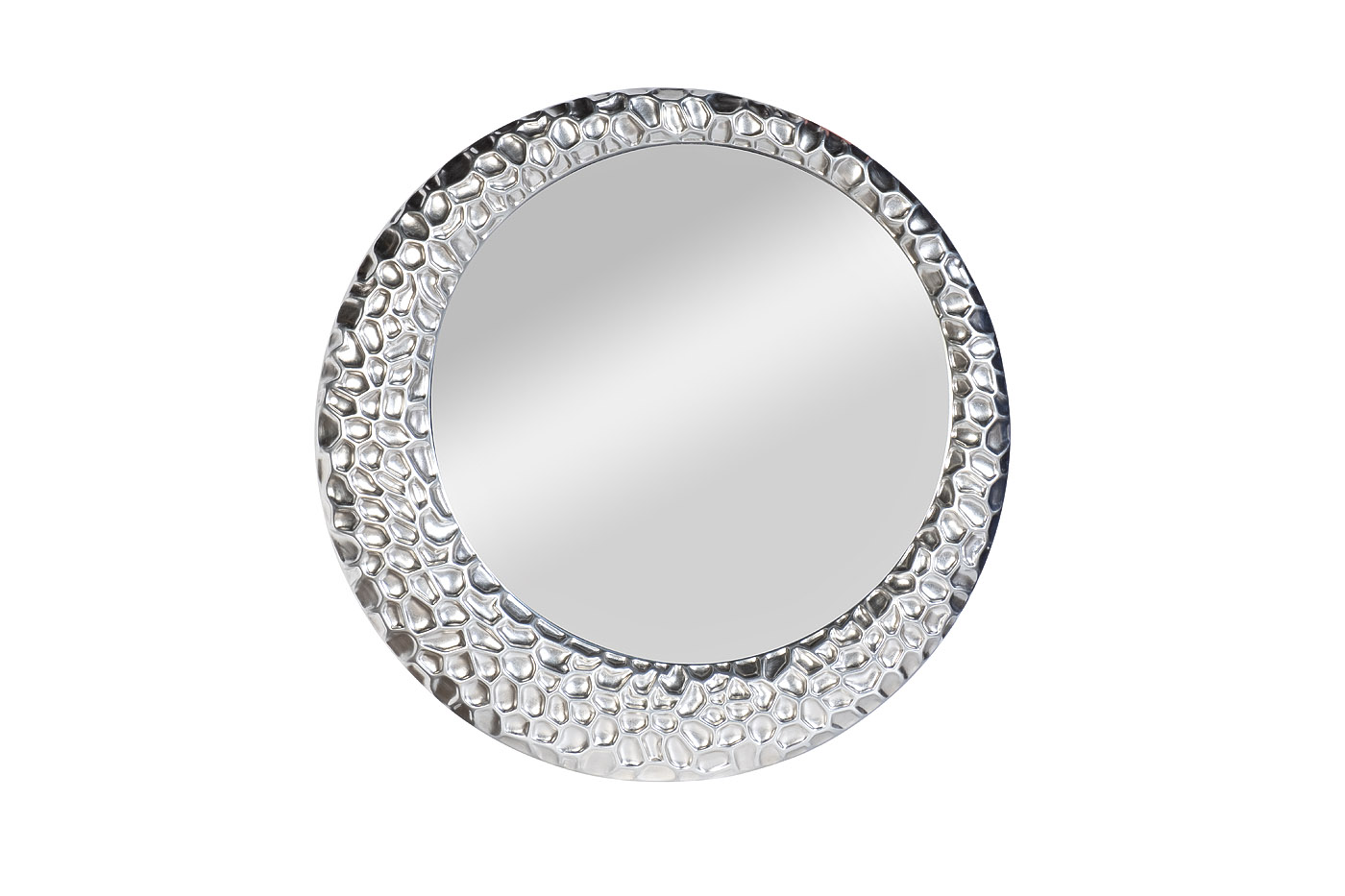 Зеркало круглое рама полиуретан серебро d100*4,0см Garda Decor 50SX-1020 фото