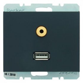 3315397006 BMO USB/3.5mm AUDIO K.1 цвет: антрацитовый Berker фото