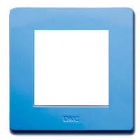 Рамка на 2 модуля (одноместная) синяя RAL5012 75010L DKC Brava фото