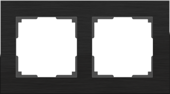 W0021708 Рамка на 2 поста (черный алюминий) Aluminium Werkel a050962 a050962 фото