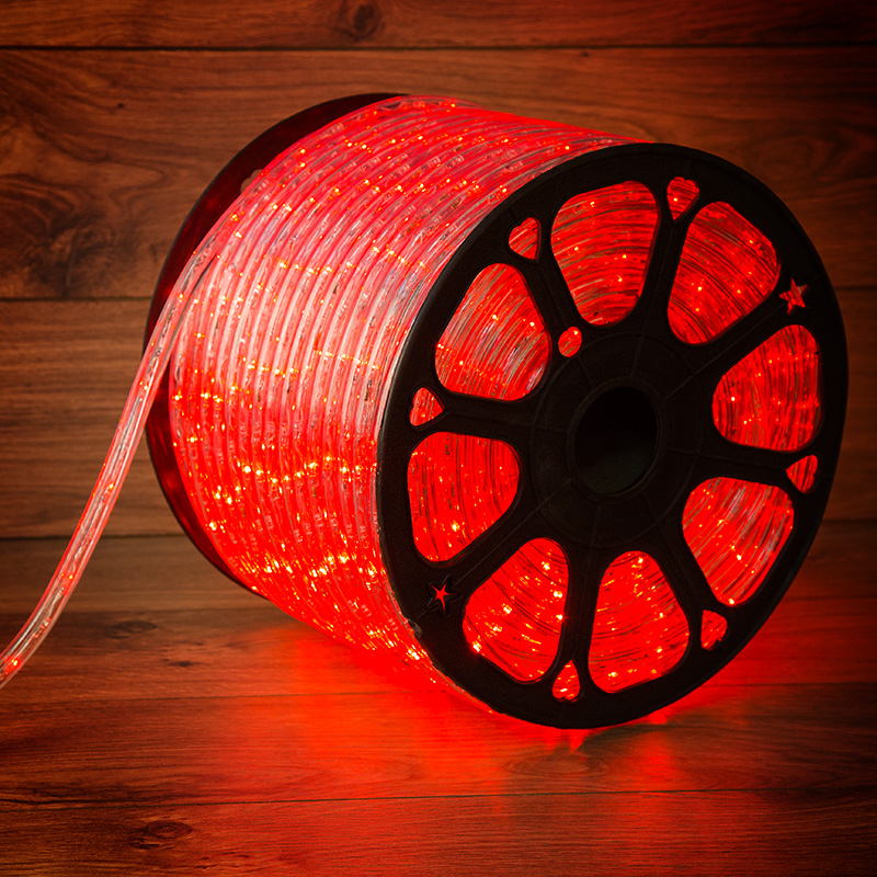 Дюралайт LED, постоянное свечение (2W) - красный Эконом 24 LED/м, бухта 100м NEON-NIGHT 121-122-4 фото