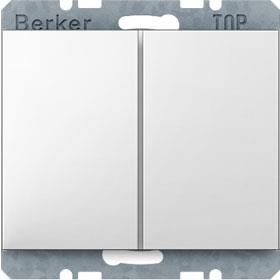 Выключатель 2-кл Berker K-серия Полярная белизна 303808+14357009 фото