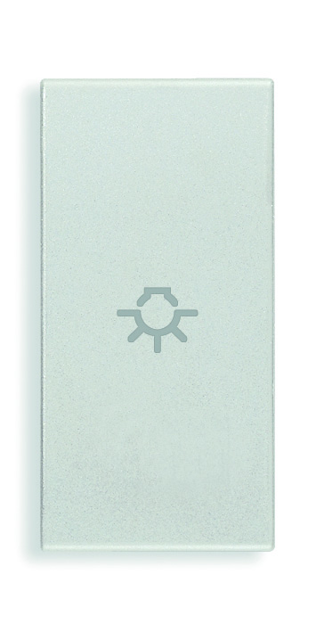 20131.L.N Клавиша для коаксиальных устройств на 1 модуль символом "лампа", серебро матовое Vimar Eikon фото