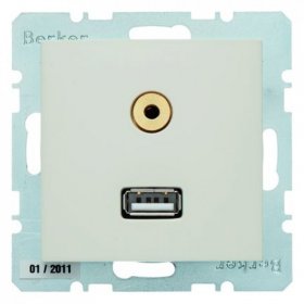 3315398982 BMO USB/3.5mm AUDIO S1 цвет: белый Berker фото