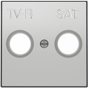 8550.1 PL Накладка для TV-R/ SAT розетки серебряный, ABB фото