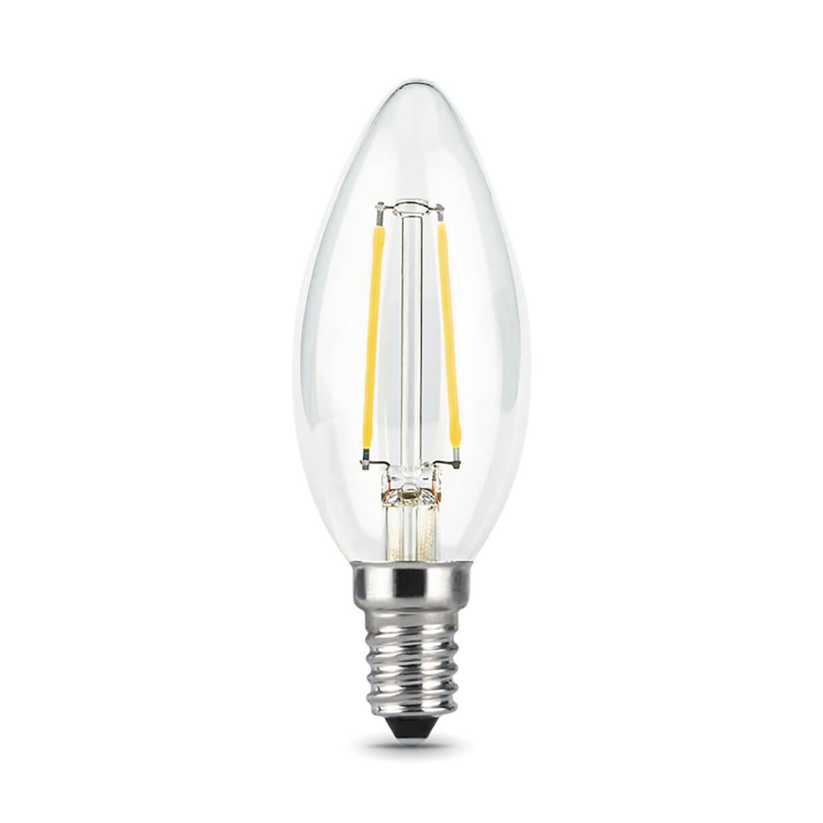 Лампа светодиодная филаментная E14 9W 4100К прозрачная 103801209 фото