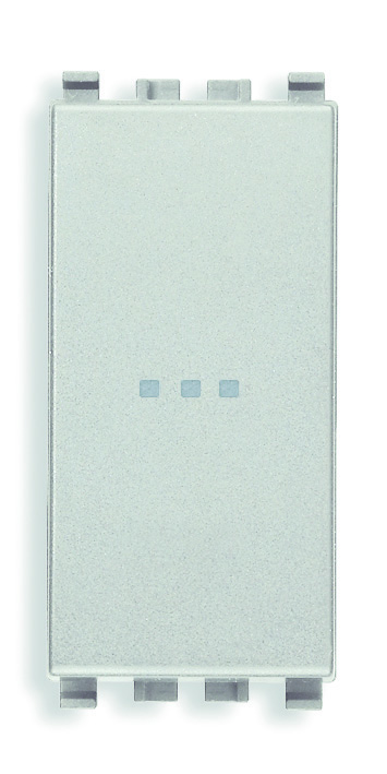 20108.N Кнопка 1p коаксиальная no 10a, серебро матовое Vimar Eikon фото