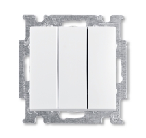 1012-0-2155 (106/3/1 UC-94-507), Выключатель с клавишей, 3-клавишный, 16A, Basic 55, альпийский белый, ABB фото