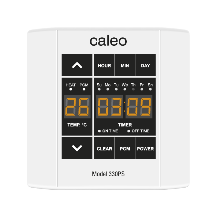 Терморегулятор CALEO 330PS встраиваемый сенсорный, программируемый, 3 кВт КА000000741 фото