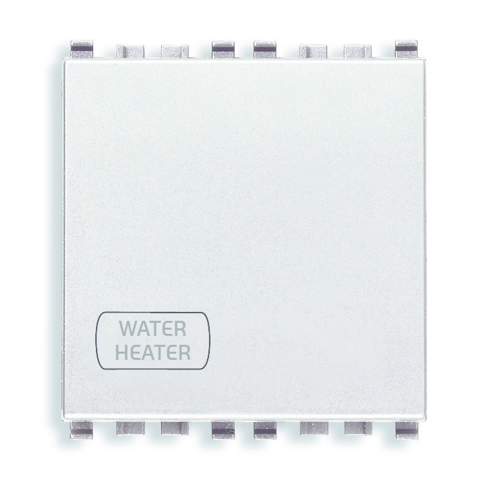 20016.2.WH.B Выключатель 2p 20ax с индикатором "water/heater" 2m, белый Vimar Eikon фото