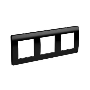 Рамка на 2+2+2 модуля (трехместная) черная 75013B DKC Brava фото