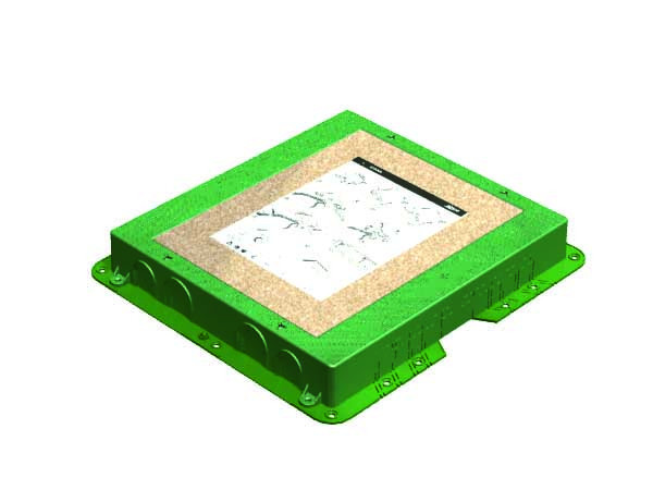G401 Монтажная коробка для люков в пол SF400-1, KF400-1, 52050204-035,в бетон, глубина 54,5-90 мм,пластик Simon Connect фото