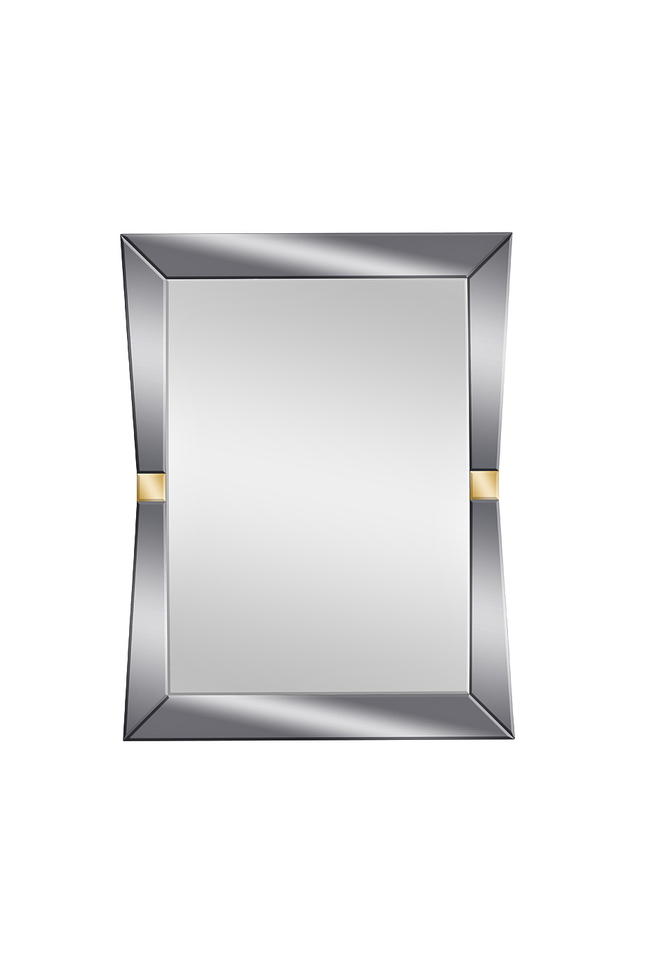 Зеркало прямоугольное с золотыми вставками 79*102*2см Garda Decor KFG123 фото