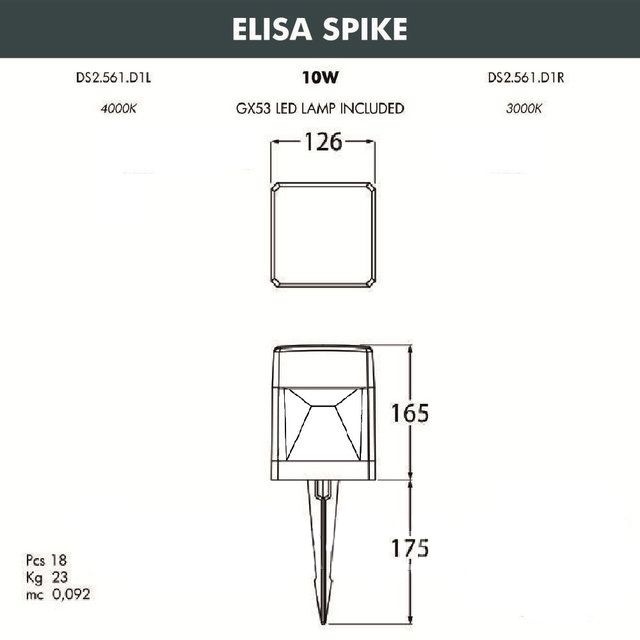 Грунтовый светильник Elisa DS2.561.000.WXD1L Fumagalli фото
