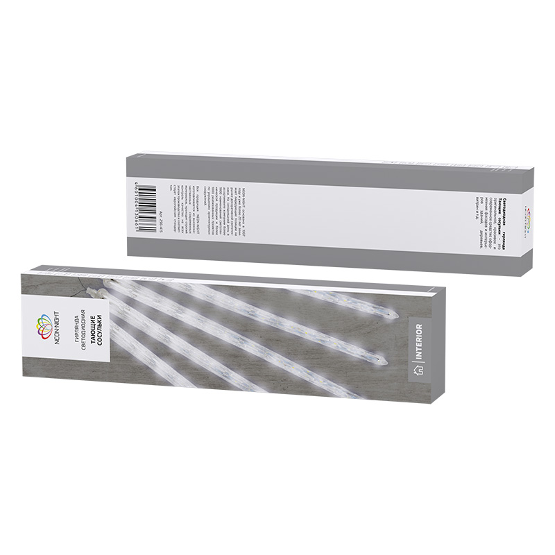 Гирлянда светодиодная Сосульки 230В, комплект 8 шт х 42 см, 36x8 LED, не соединяются NEON-NIGHT 256-415 фото