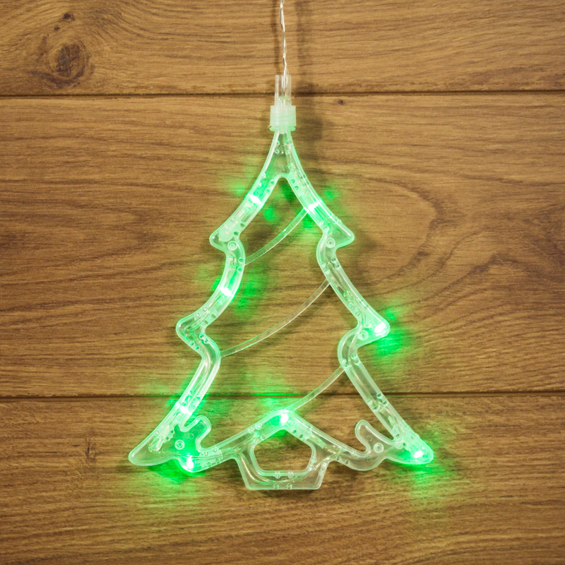 Фигура светодиодная Елочка на присоске с подвесом, цвет зеленый NEON-NIGHT 501-017 фото