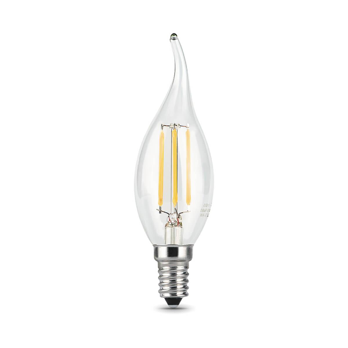 Лампа светодиодная филаментная E14 9W 4100К прозрачная 104801209 фото
