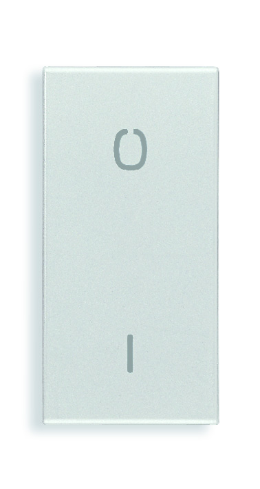 20021.99.N Клавиша на 1 модуль символом "o i", серебро матовое Vimar Eikon фото