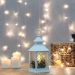 Декоративный фонарь со свечкой, белый корпус, размер 10.5х10.5х24 см, цвет ТЕПЛЫЙ БЕЛЫЙ NEON-NIGHT 513-042 фото