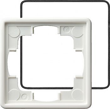 025140 Рамка с уплотнительной вставкой S-color Белый 1-постовая Gira фото