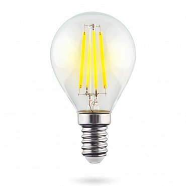 Лампа светодиодная E14 6W 4000К прозрачная VG10-G1E14cold6W-F 7022 фото