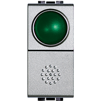 NT4038V Кнопка 10А, 1P-NО + индикатор с зелёным рассеивателем Bticino фото