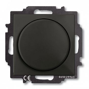 6515-0-0846 (2251 UCGL-95-5), Механизм светорегулятора Busch-Dimmer с центральной платой, 60-400 Вт, серия Basic 55, цвет chateau-black, ABB фото