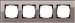 0214122 Рамка Esprit Дымчатое стекло 4-постовая Gira фото