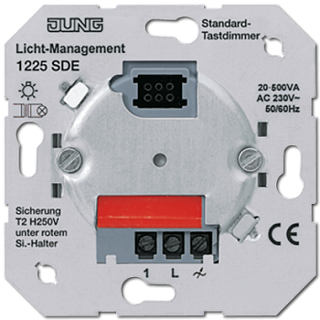 1225SDE Светорегулятор нажимной 20-500Вт/ВА для л/н и обмоточных трансформаторов Jung фото