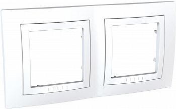 MGU2.004.18 Рамка с декоративным элементом Unica Белый 2-постовая Schneider Electric фото